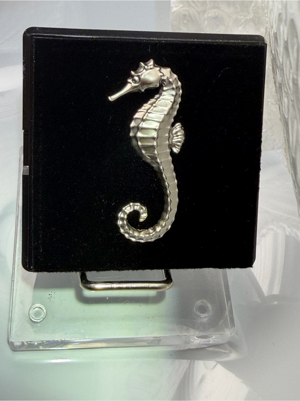 Silver Seahorse Brooch – Elegant Women’s Jewelry
